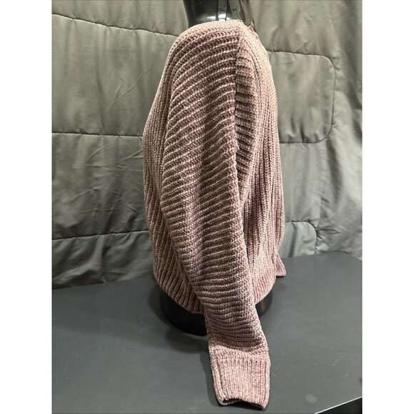 Pink Rose Sweater Womens Small Dusty Rose Soft Pullovers V-neck Long Sleeve - Picture 7 of 16